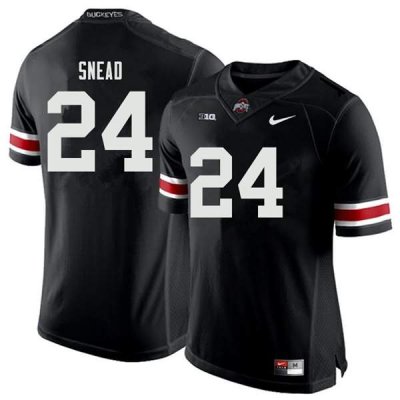 NCAA Ohio State Buckeyes Men's #24 Brian Snead Black Nike Football College Jersey YLC1645PD